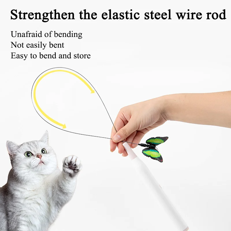 

Suction Cup Electric Cat Teaser Wand Self-Play Boredom Relief Automatic Interactive Cat Toy Adsorbable Handheld Heavy-Duty Cat