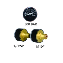 HPA 300BAR Pressure Gauge M10*1 1/8BSP Thread Regulator Compressor Fittings For Scuba Diving Air Paint soft ball Station