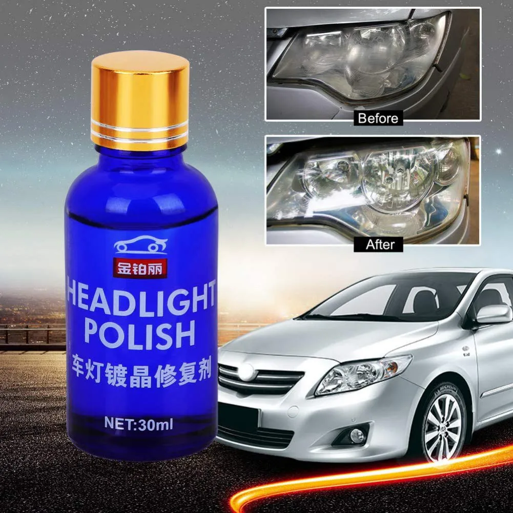 30ml Car Headlights Oxidation Liquid Ceramic Coat Super Hydrophobic Glass Coating Remove Tool Brightening Repair Fluid