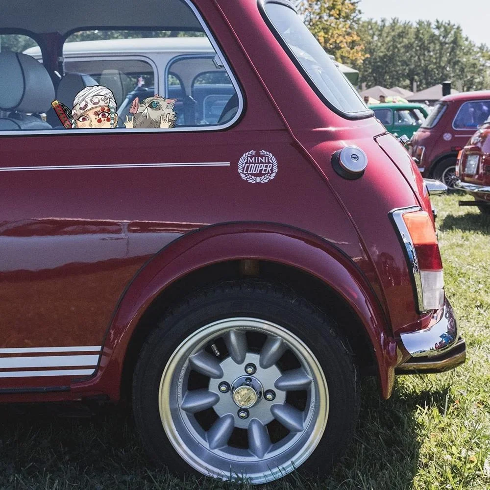 ل 4 قطعة أنيمي ملصقات السيارات القاتل شيطان السيارات الشارات Uzui Tengen الصوت هاشيرا Peeker نافذة جذع المحمول الوفير ملصق