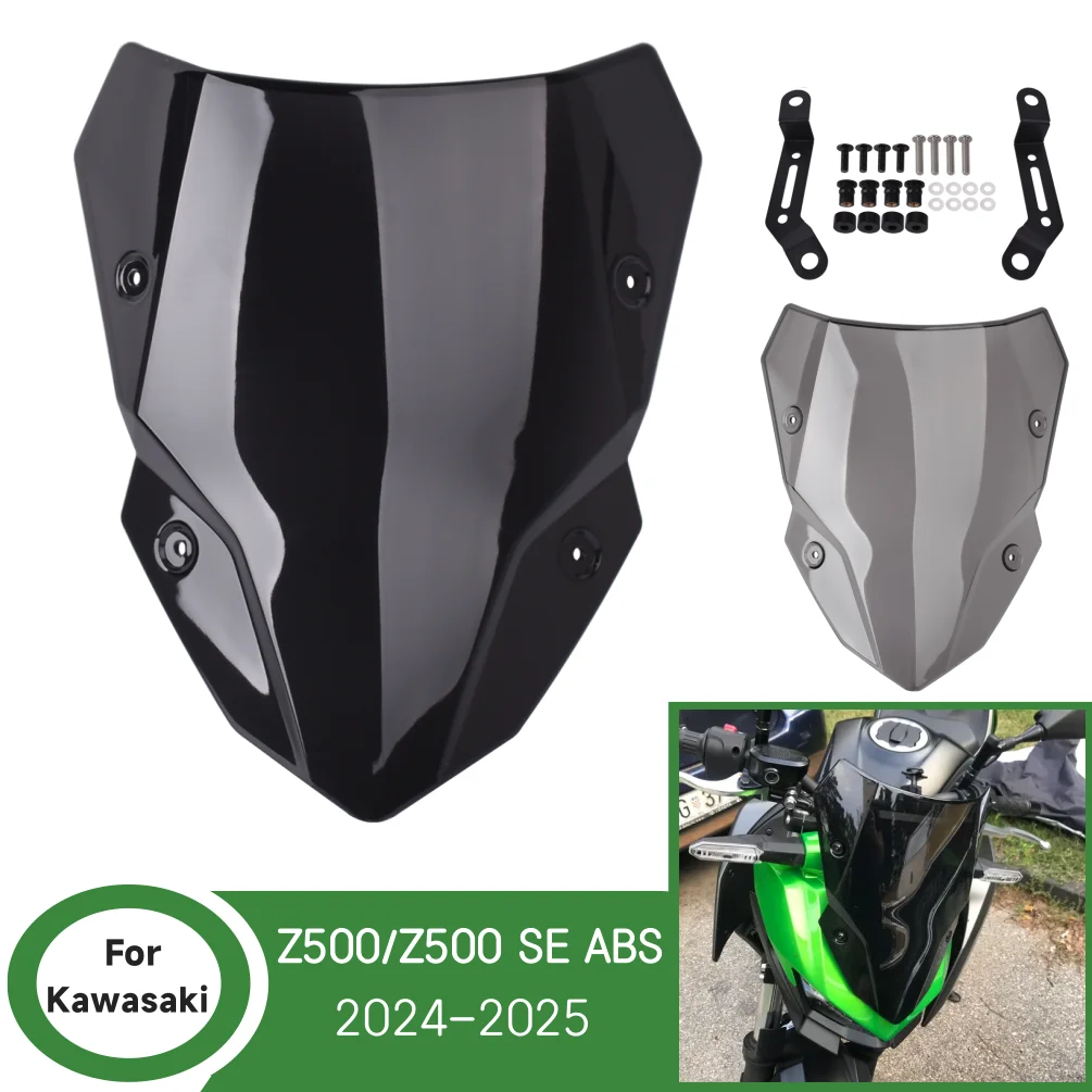 

Z500SE Front Wind Screen Shield Air Deflectors for Kawasaki Z500 SE ABS Z 500 2024 2025 Windscreen Motorcycle Windshield