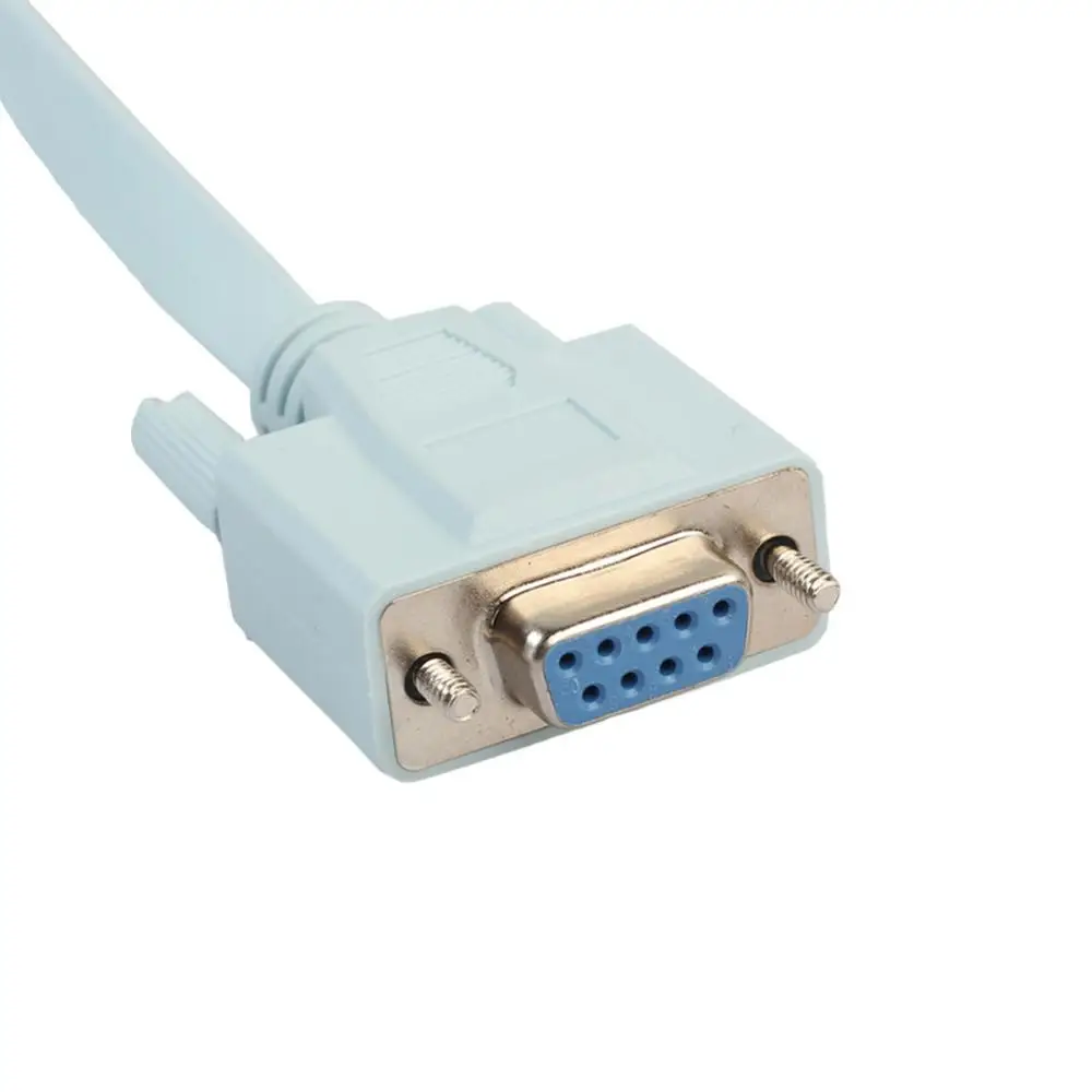 5ft 9Pin DB9 Serial RS232 to RJ45 Cat5 Ethernet Console Rollover Cable for