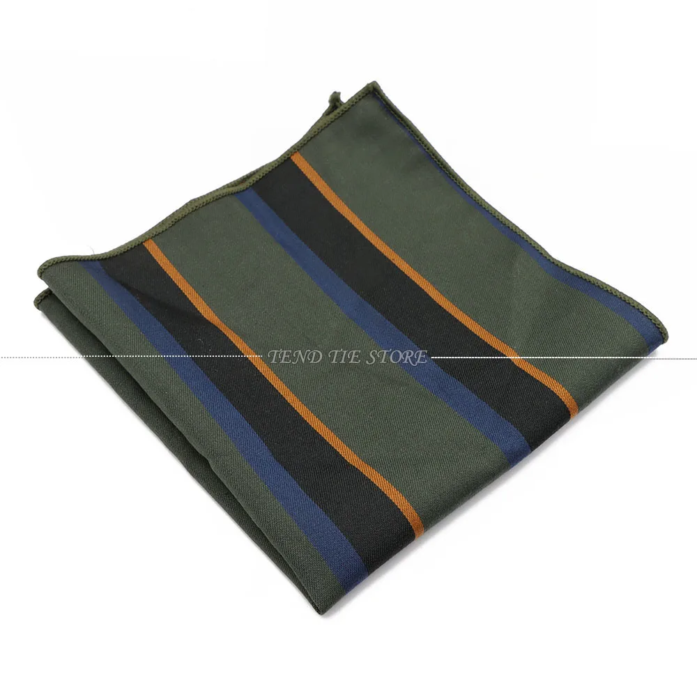 Classic Striped Cotton Pocket Square for Men