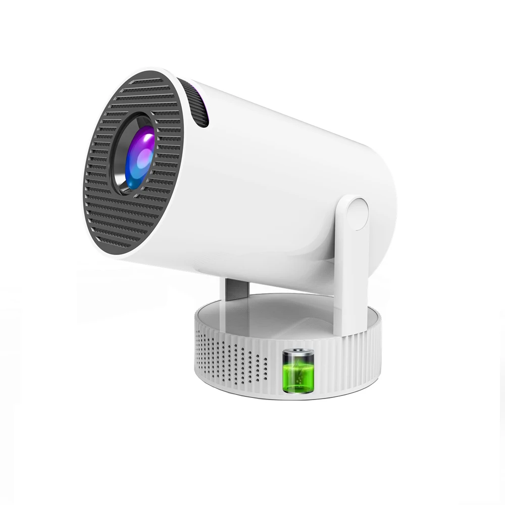 2026Rechargeable HY300 Pro+ Mini Projector with Battery Powered Android 11 4k Video LED Projector Smart Portable Outdoor Project