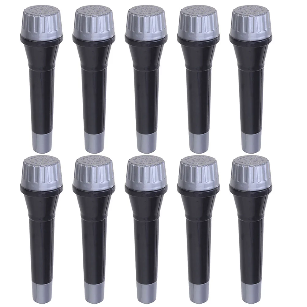 

16 Pcs Microphone Model Simulation Party Cosplay Prop Favor Fake Modeling Realistic Pretend Speaker