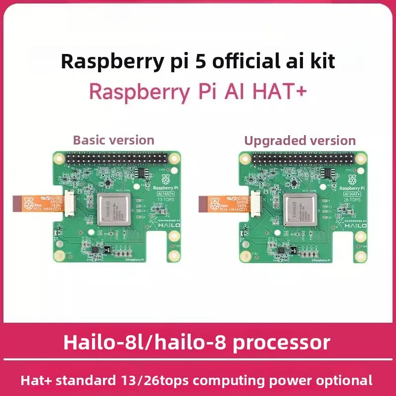 

Raspberry Pi 5 AI Expansion HAT - Hailo AI 13/26TOPS for High-Performance AI Tasks