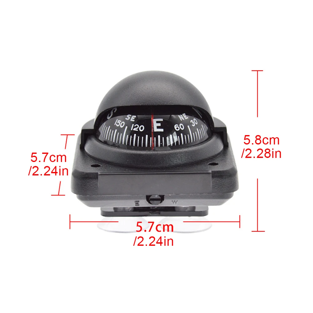 Digital Marine Voyager Multi-function Mini Ball Dash Dashboard Nautical Marine Compass for Car Watercraft Boat Caravan Truck