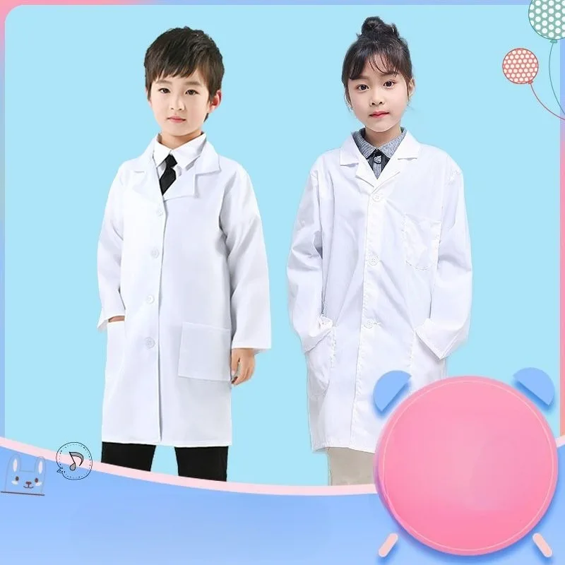 

Kids Nurse Costume Child Science Lab Coat White Role Play Uniform Pretend Play Fun Educational Imaginative Learning Outfit