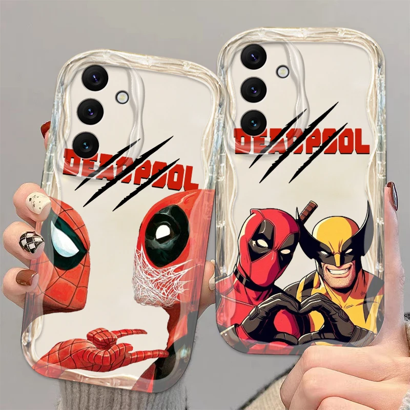 Marvel Deadpool Wolverine Cool For Samsung A55 A54 A53 A52 A35 A34 A33 A32 A25 A24 A23 A22 A21S A15 A13 A14 5G Wave Oil Soft