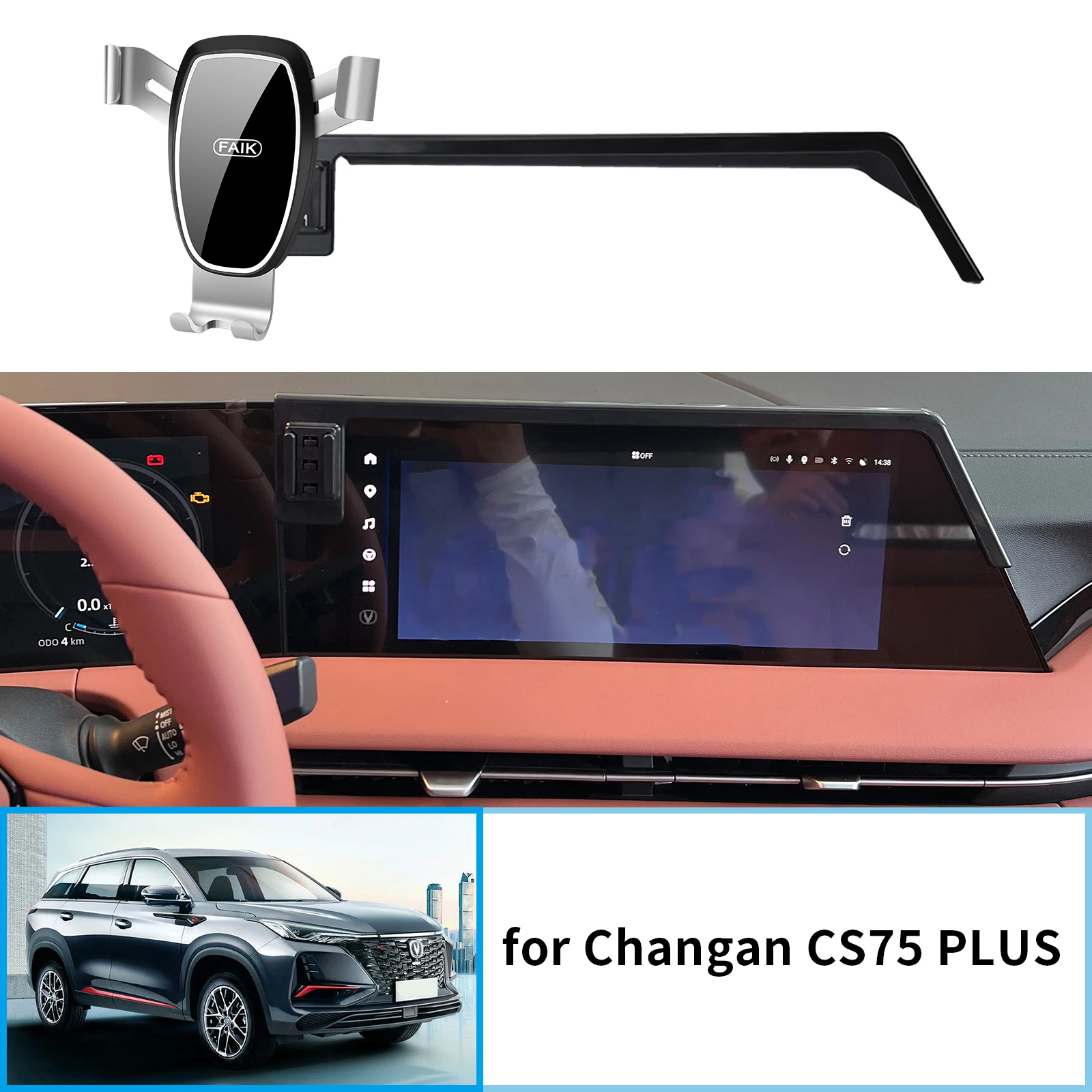 

for Changan CS75 PLUS 2022 2023 2024 GPS Bracket Navigation Stand Auto Accessories