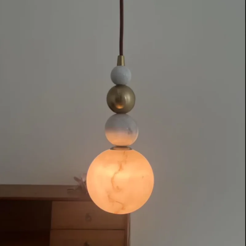 Marble Style Metals  Chandelier Pendant Light Lamp for Bedroom Living Room Home Decorative Fixture