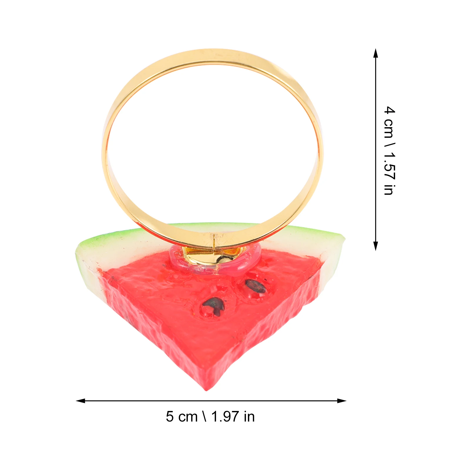 

4pcs Watermelon Napkin Rings Metal Bands Hawaiian Fruit Decorative Dinner Party Accessories Reusable Tableware