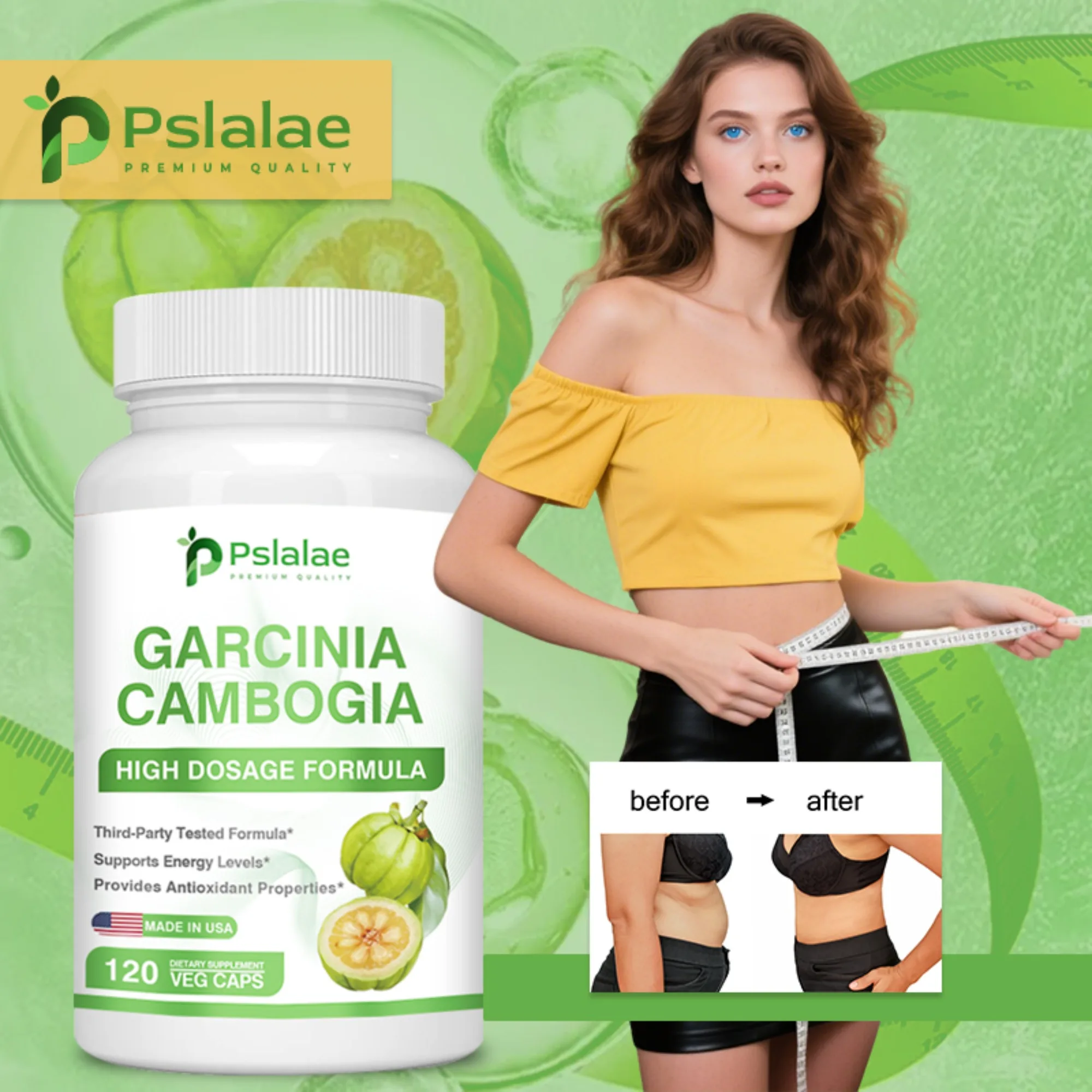 

Garcinia Cambogia - Detoxification, Fat Burning, Metabolism Boosting, Weight Management - 120 Capsules