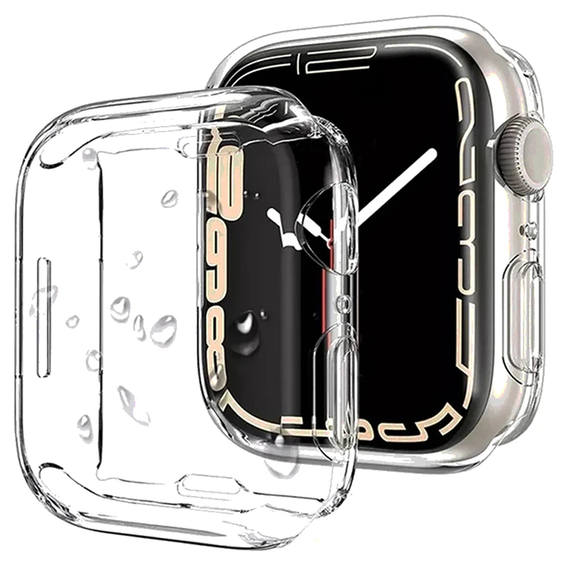 Pokrowiec na Apple Watch Case 49mm 44mm 40mm 45mm 41mm 42mm 38mm Silikonowy ochraniacz ekranu Apple Watch Series ultra 9 8 7 se