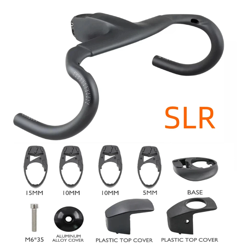 

Carbon Fiber Road Bike Handlebar For SLR Gen 7 Frame Bike Racing / Handle with -7 D Stem T1000 Matt Black Internal Cable Di2