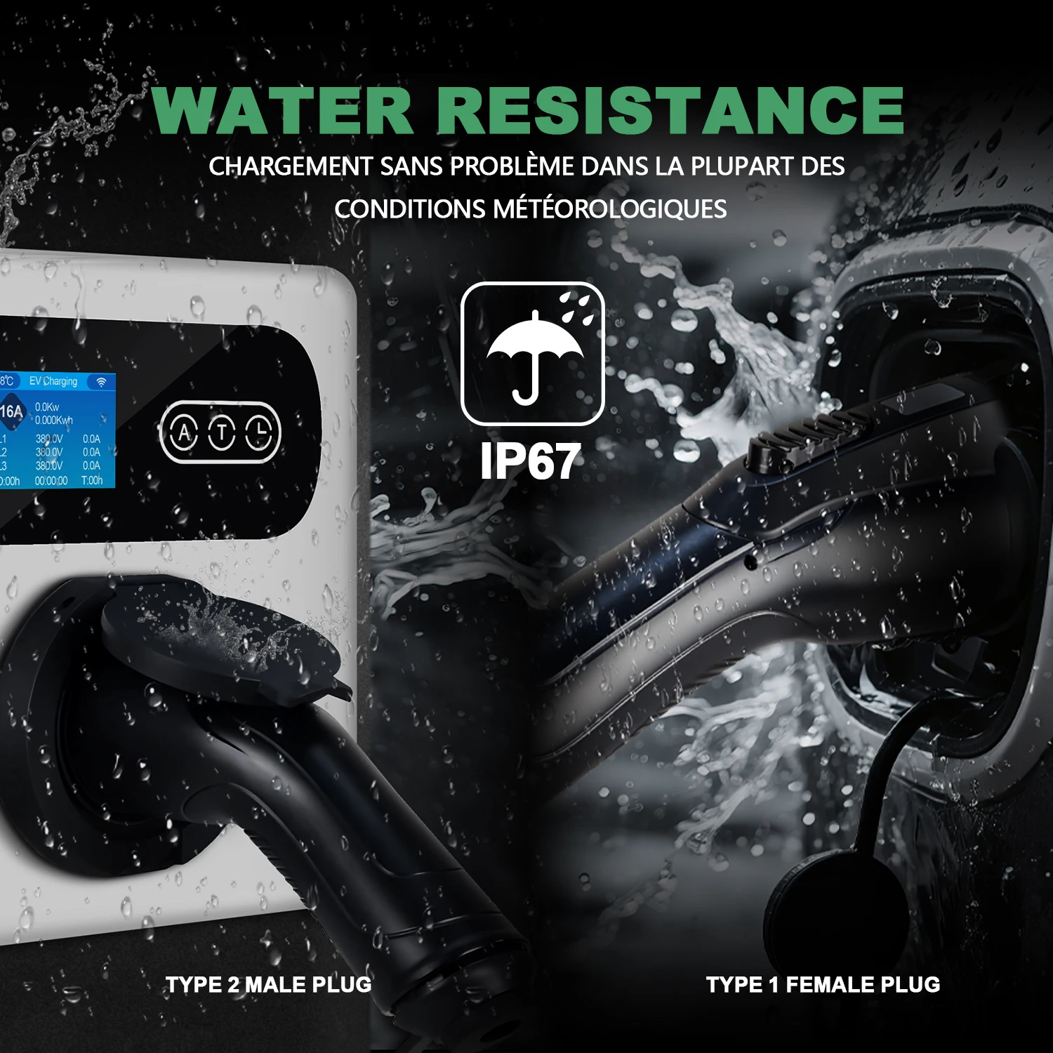 ISIGMA 16A 32A 1P IEC62196-2 Type2 إلى J1772 Type1 EV كابل شحن 5 متر لمحطة شحن السيارة الكهربائية #4