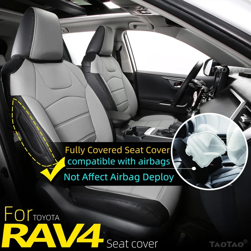 for 2026 toyota rav4 seat cover 2019 2020 2021 2022 2023 2024 leather seat covers full set Hybrid LE XLE Limited Premium