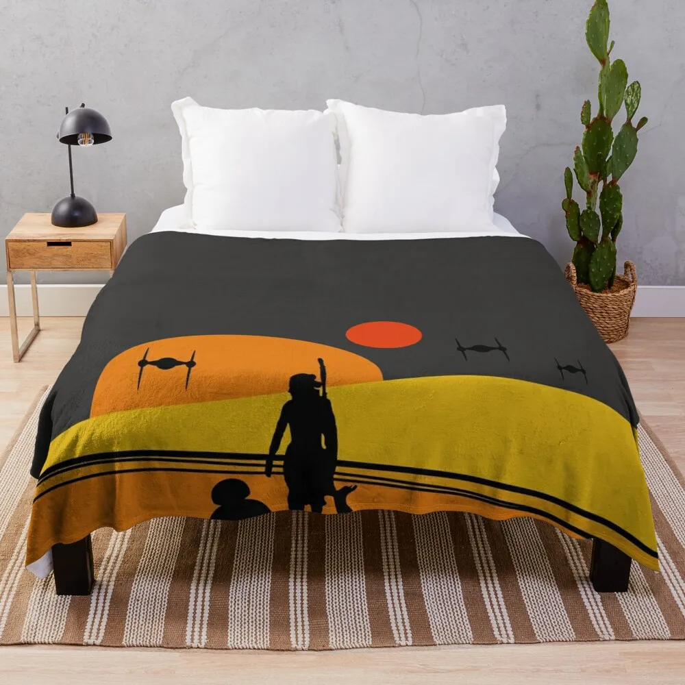 

Tatooine Colorful Sunset Throw Blanket Blankets For Bed Luxury St christmas decoration Luxury Blankets