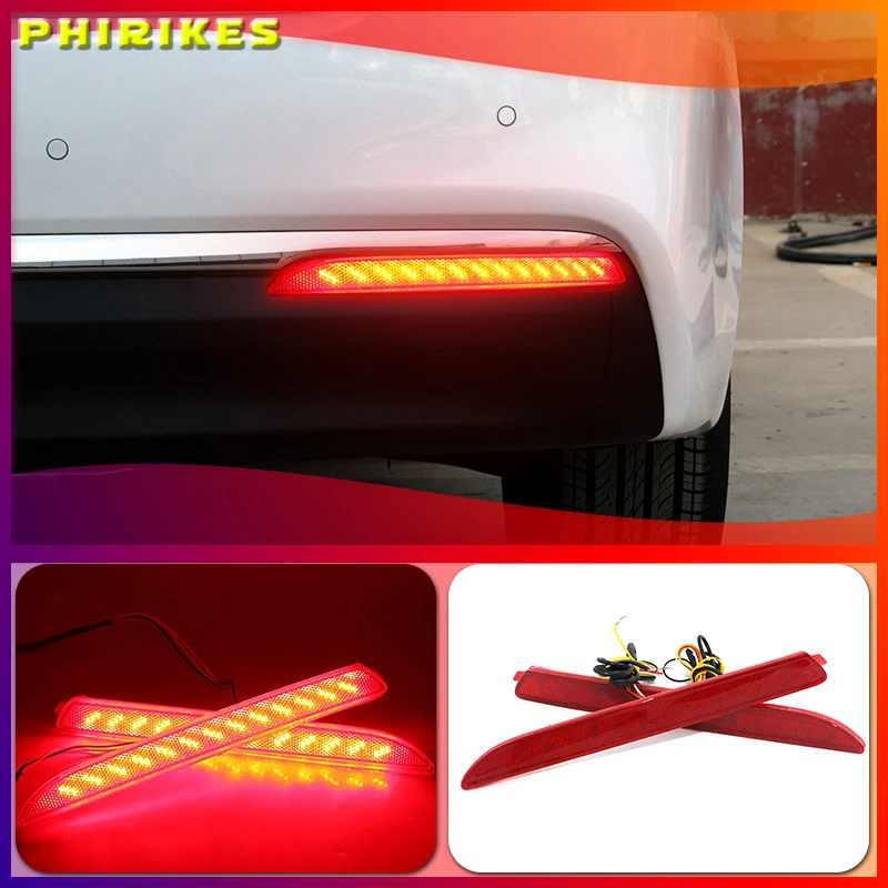 

1 Pair LED Bumper Reflector Light For Kia k4 2014-2017 Car Accessories Rear Brake Light Tail Stop turn signal lamp