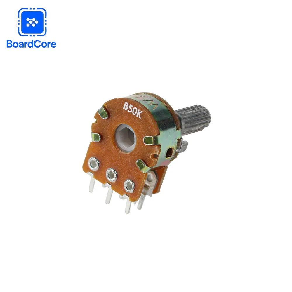 5/10Pcs WH148 6Pin Linear Potentiometer Kit B1K B2K B5K B10K B20K B50K B100K B1M Shaft 20MM Dual-Gang Audio Volume Control