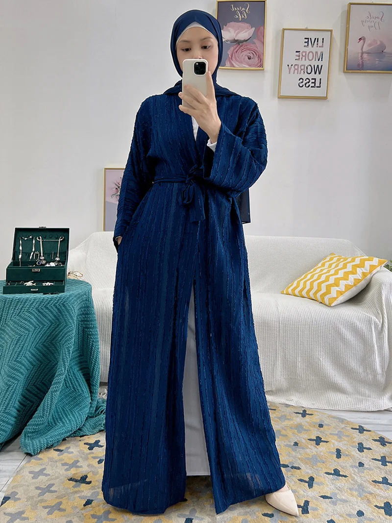 Cárdigan Abaya de capa abierta para mujer, Túnica musulmana de Dubái, vestido elegante para mujer musulmana, abrigo musulmán para mujer 2022