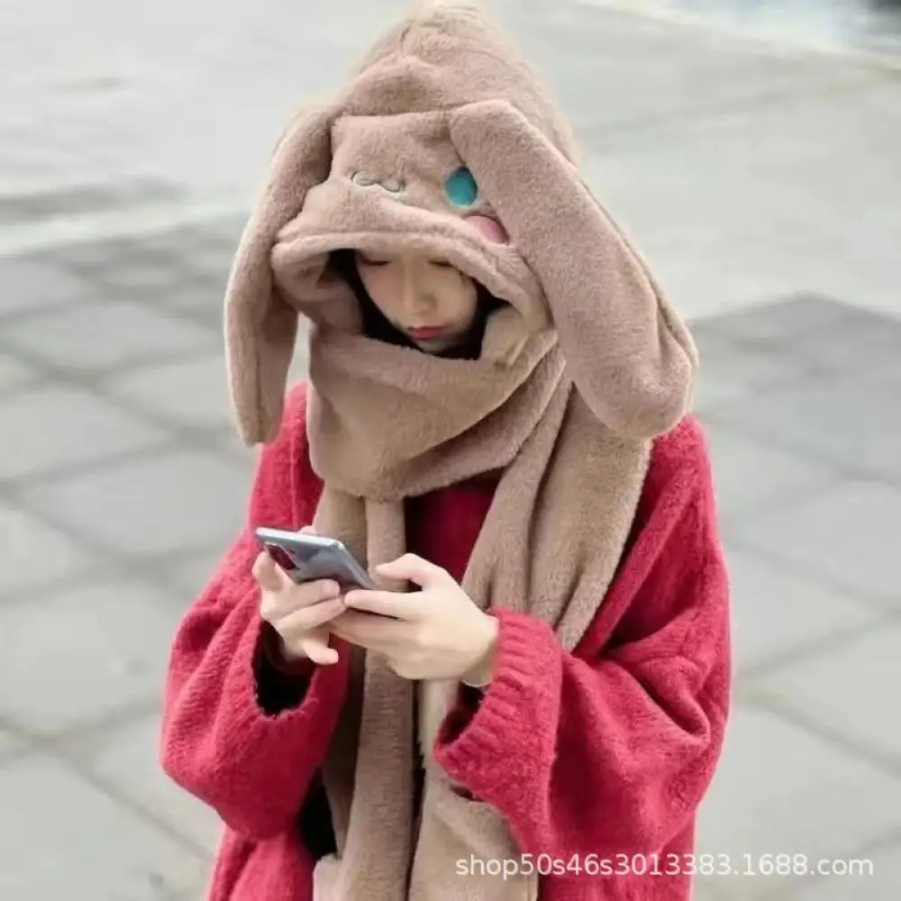 หมวก ผ้าพันคอ ถุงมือ ตุ๊กตาอนิเมะ ซินนามอโรล ซานริโอ คาวาอิ คุโรมิ มายเมโลดี้ สำหรับฤดูหนาว อุ่น น่ารัก หวาน สำหรับสาวๆ นักเรียน ของขวัญ ผ้าหนา