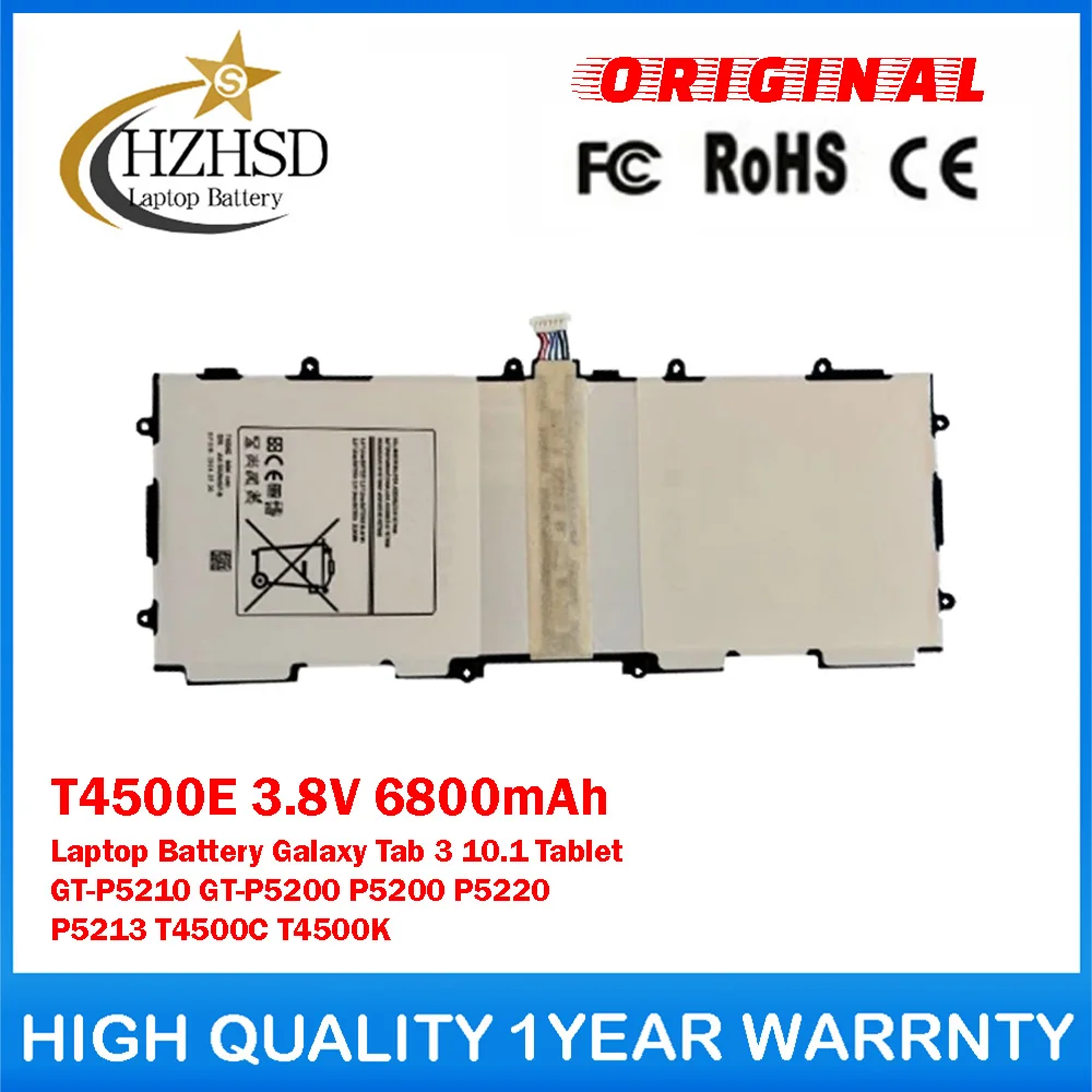 T4500E 3.8V 6800mAh Genuine Original Laptop Battery For Samsung Galaxy Tab 3 10.1 Tablet Battery GT-P5210 GT-P5200 P5200 P5220