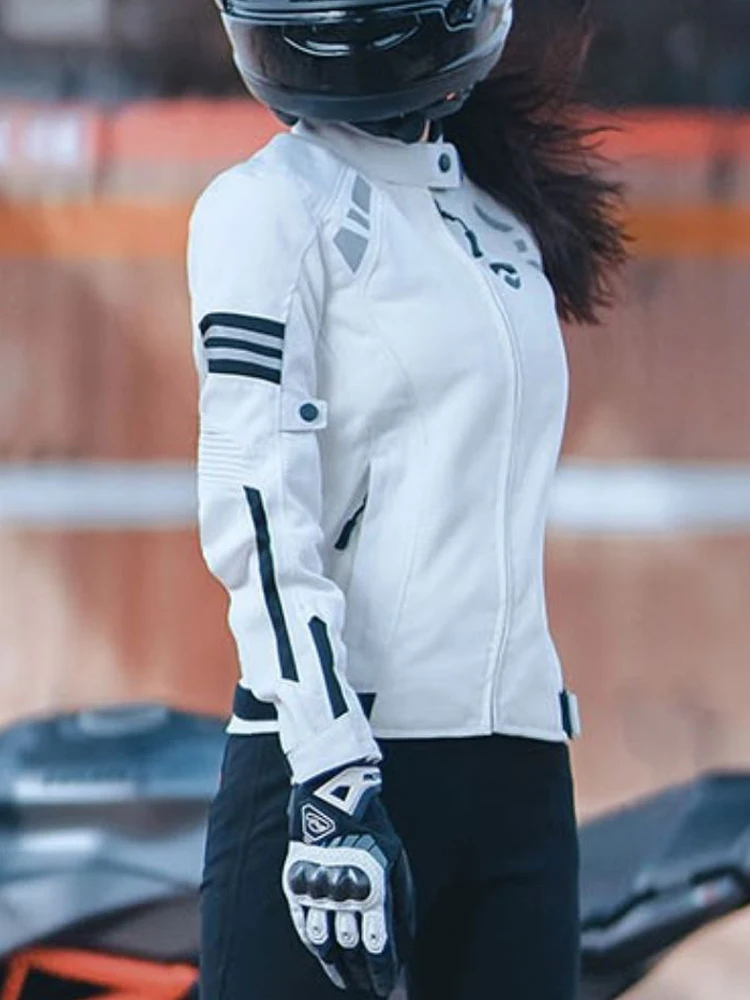 Women's Motorcycle Jacket Summer Breathable Mesh Motorcycle Riding Jacket Windproof And Anti Drop Mo