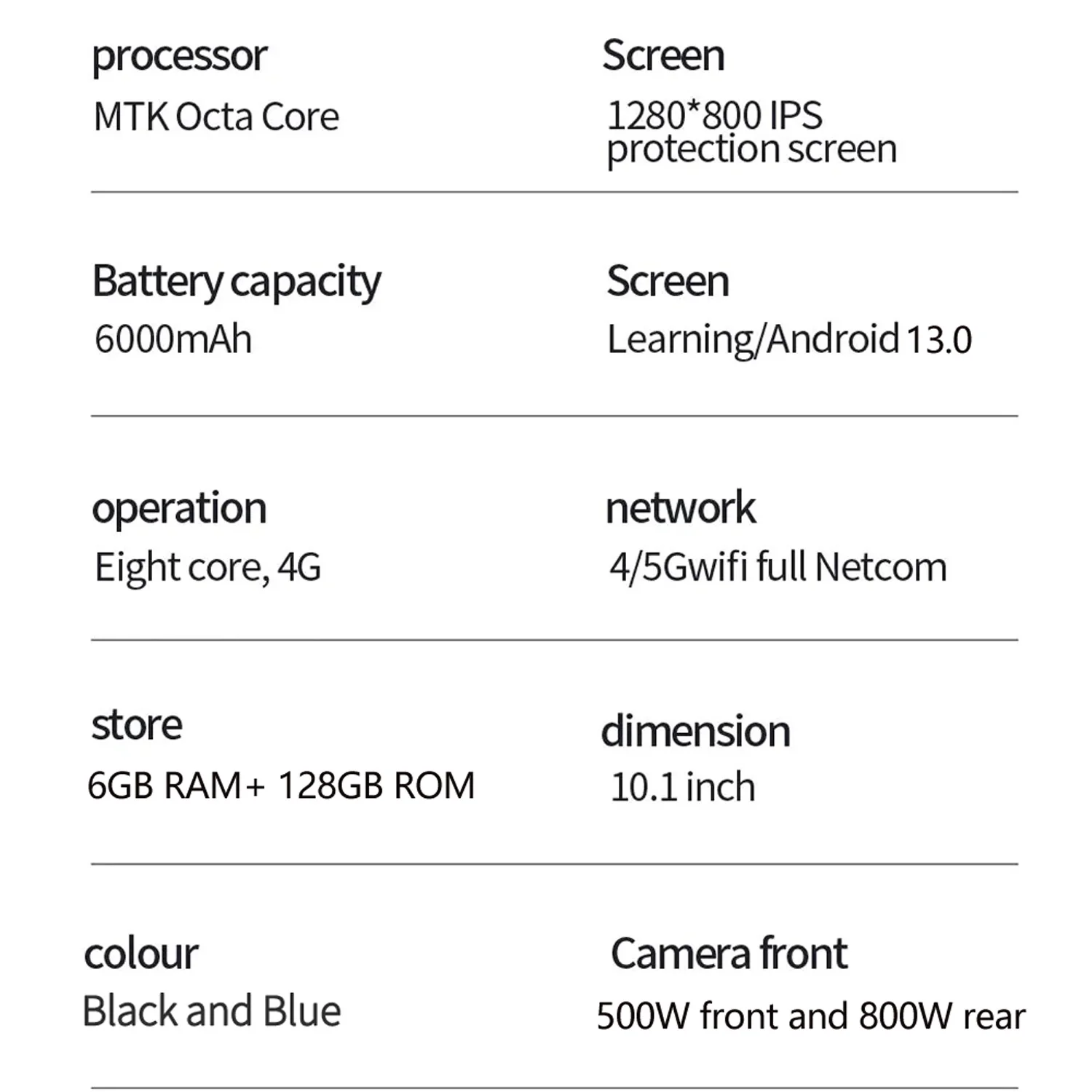 Hot Android Pad New 10.1 Inch Octa Core Tablet Pc 6GB RAM 128GB ROM 6000mAh Dual SIM Cards 3G/4G LTE 5G WiFi Tablets Android 13