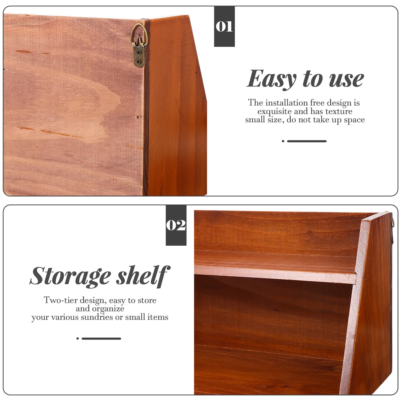 

Multi-Layer Desktop Storage Rack Wooden Organizer Shelf Practical Storage Holder for Home Office Dorm Sundries Organizer