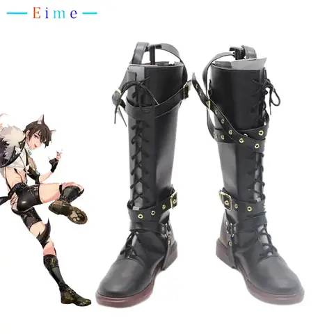 Game Nu: Carnival Garu Cosplay Shoes PU Leather Shoes Cosplay Prop Halloween Carnival Boots Custom Made