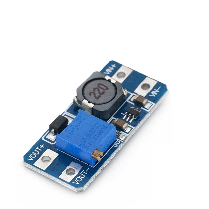 Módulo de refuerzo ajustable MT3608 DC-DC Placa de refuerzo 2A Módulo de aumento 2A con MICRO USB 2V - 24V a 5V 9V 12V 28V LM2577