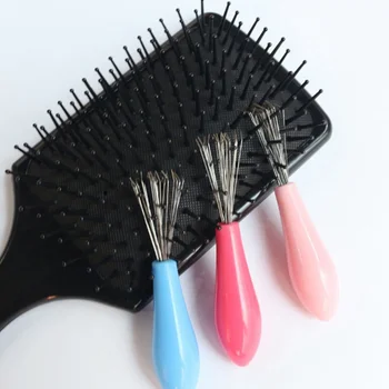Pettine Detergente per spazzole per capelli Manico in plastica Dispositivo per la rimozione delle spazzole per la pulizia Strumenti di bellezza incorporati Prodotti per la pulizia Prodotti per la pulizia