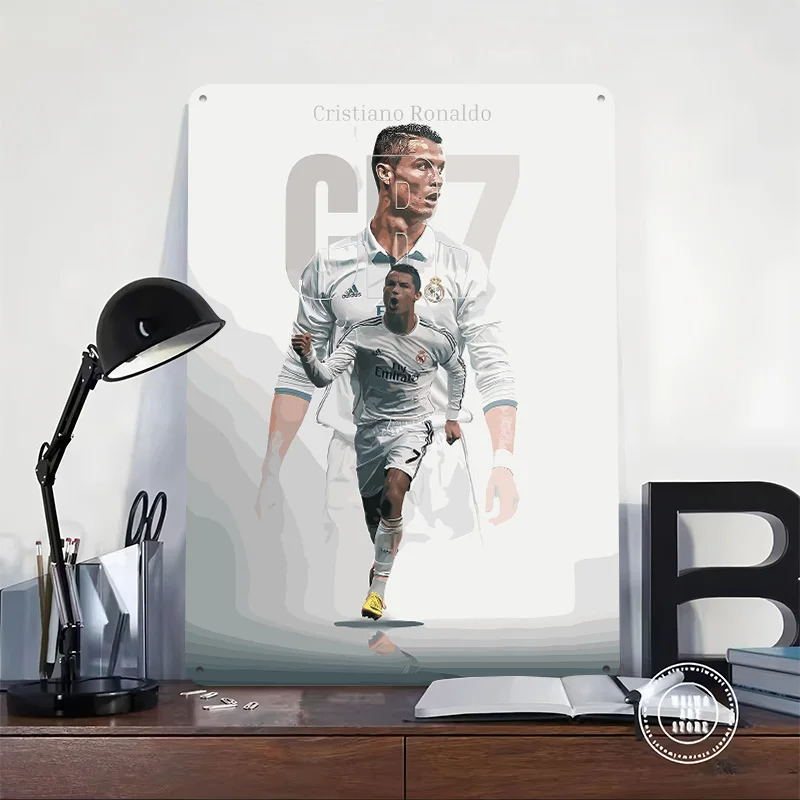Cristiano Ronaldo - CR7 Metal Poster Custom Wall Art Retro Vintage Tinplate Signs for Fans Decoration Home Decor Items House