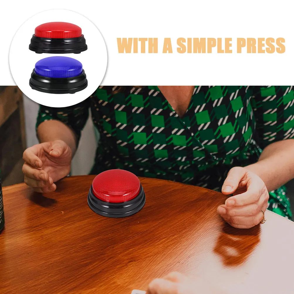 2 szt. Plastikowe przyciski do odpowiedzi z dźwiękiem i światłem, przyciski do gier, akcesoria do gier na imprezy, przyciski do odpowiedzi, przyciski do gier