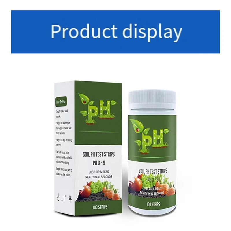 Soil PH Paper Test Kit 200 Tester Strips (3.5-9 Range) For Testing Garden Grass Vegetable Gardening