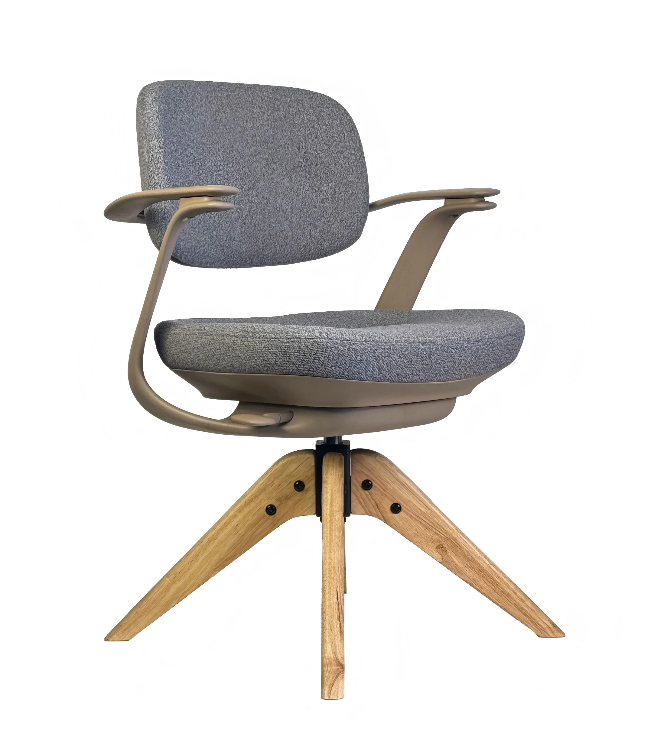 Elevating And Swivel Wooden Footstool Ergonomic Office And Leisure Chair Suitable For Office Negotiations And Home Learning Use