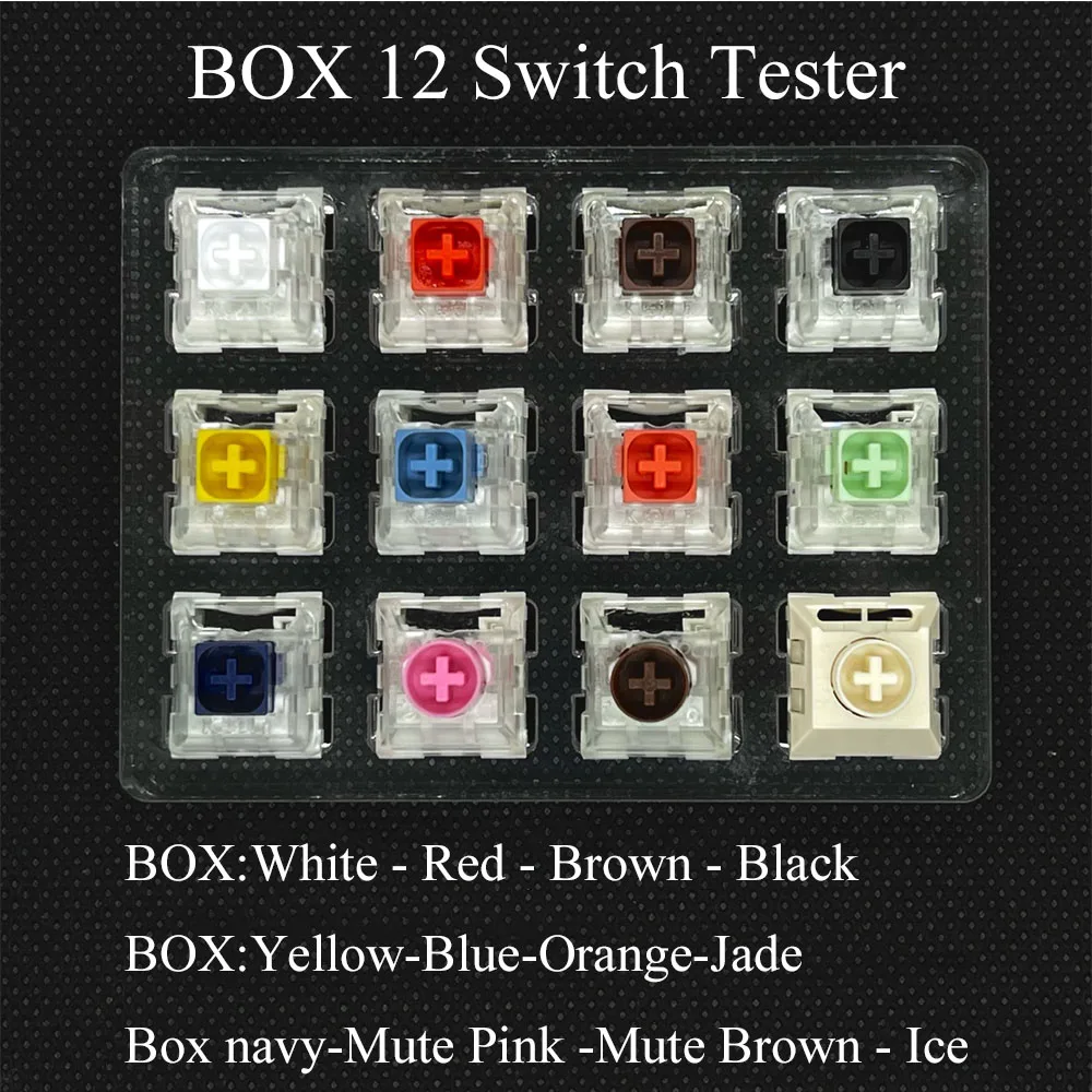 Mechanical Keyboard Swicth Tester Cherry Kailh TTC Gateron Outemu Box Axis Black Red Blue Shaft Tester with Transparent Keycaps