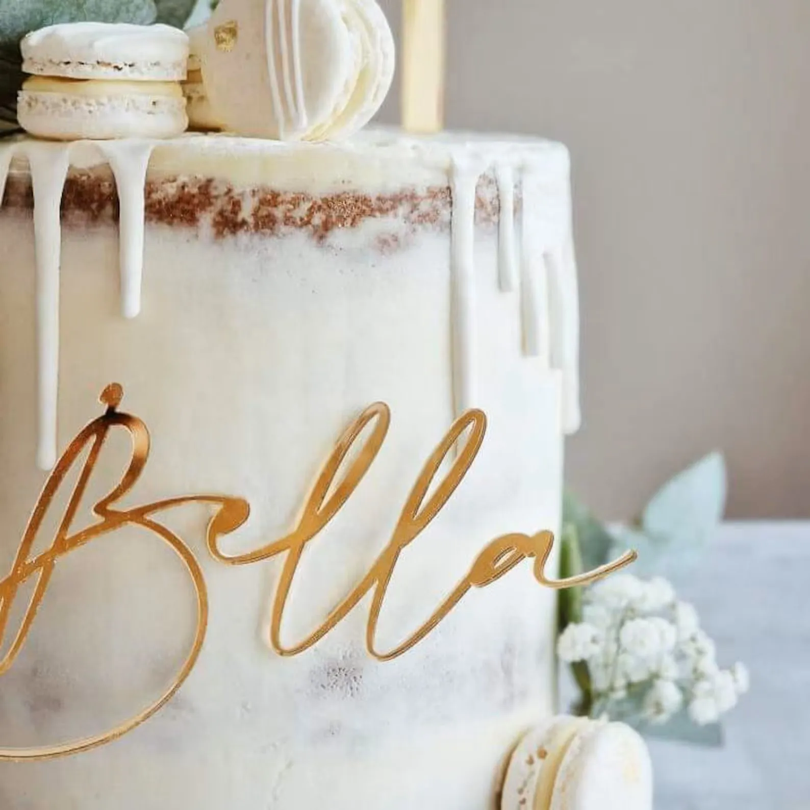 Personalized Cake Name Charm and Cross Topper Set / Holy Communion /Acrylic Baptism First Communion Cake Decoration view 3