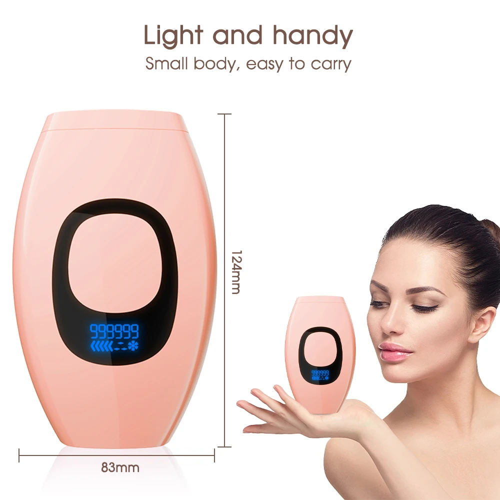 LCD 999,999 flash depilazione Laser indolore a 5 livelli per le donne dispositivi domestici Bikini per tutto il corpo epilatore portatile con impulsi IPL