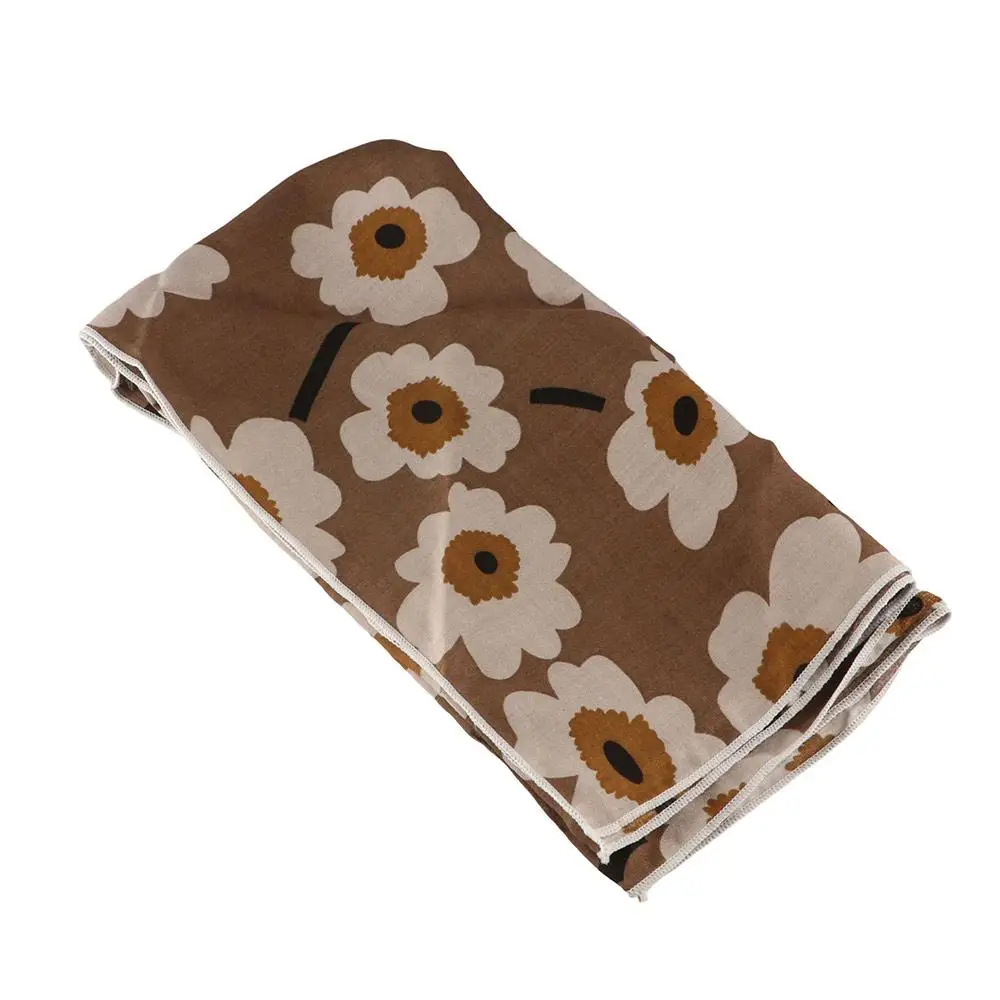 Flower Headband Cotton Linen Square Scarf Head Scarf Pastoral Style Floral Kerchief Hair Tie Neckerchief Scarf Hair Band Female