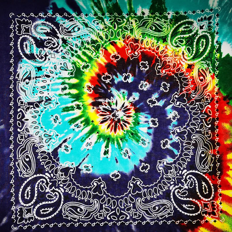 Hohe Qualität Gradient Dye Neue Design Hip Hop 100% Baumwolle Bandana Cashew Platz Schal Paisley Stirnband