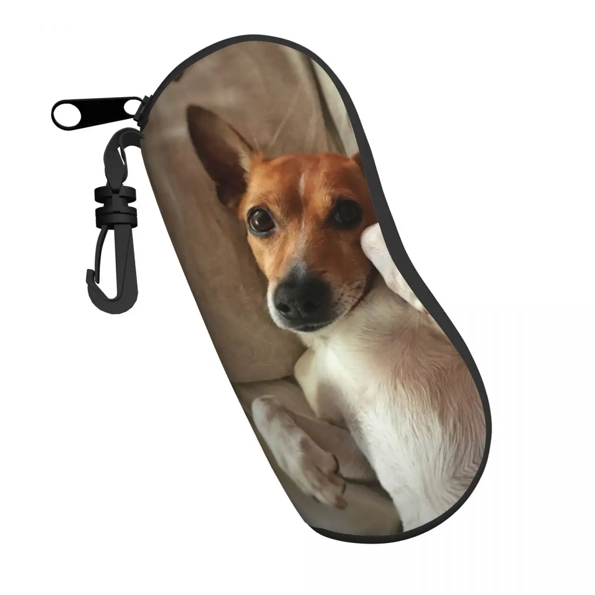 Custom Funny Jack Russell Terrier Meme Shell Glasses Case Unisex Fashion Dog Lover Eyeglasses Case Sunglasses Protector Box