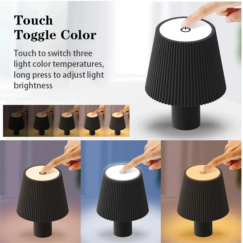 

Беспроводная лампа для бутылки вина, настольная лампа, съемная портативная зарядка, сенсорный переключатель, ночник, декор для бара, кафе, атмосфера