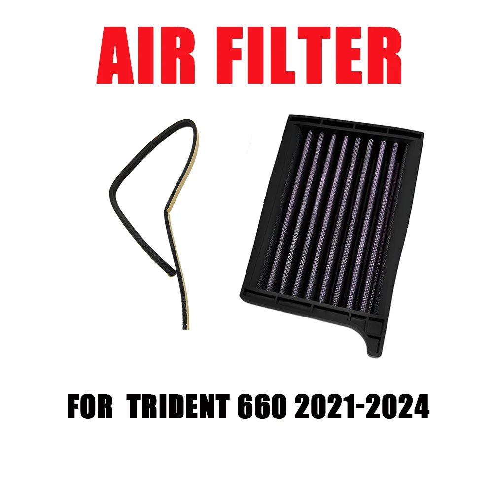 For Trident 660 2021-2024 Motorcycle Accessories Air Filter Parts Maintenance Intake Cleaner Engine