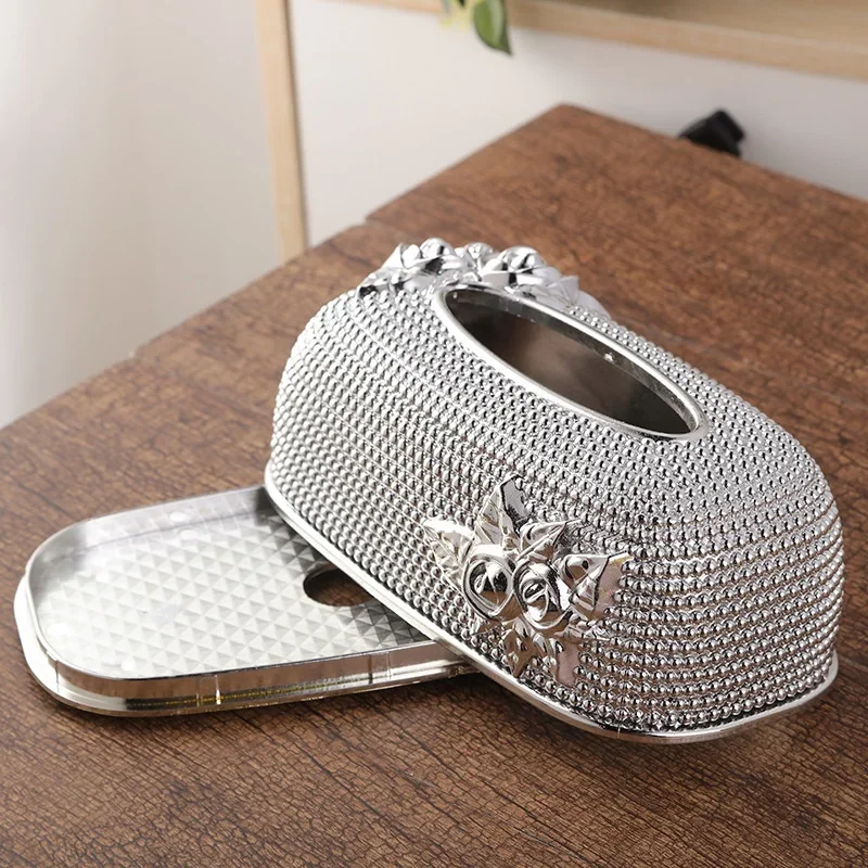 Creative Desktop Kitchen Pumping Tray European Acrylic Tissue Box Fashion KTV Hotel Tissue Box Bar Napkin Box Tissue Boxes view 4