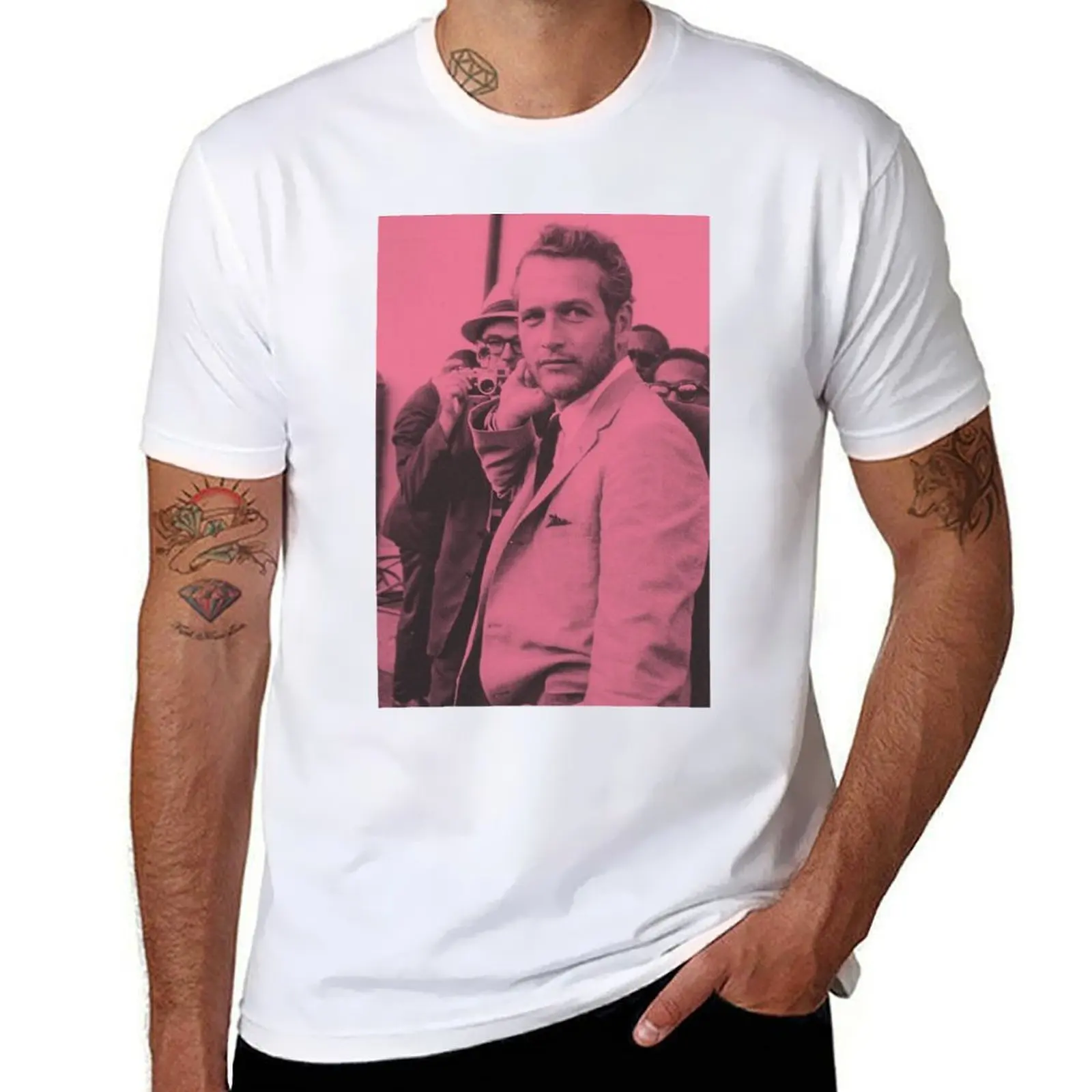 

PINK NEWMAN T-Shirt t shirt man cotton t shirt man luxury T-Shirt