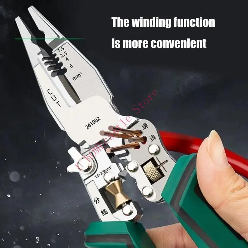 63HF Wire Stripping Pliers with Electricity Measurement Electrician Plier 8-in-1 Multifunctional Wire Stripping Plier