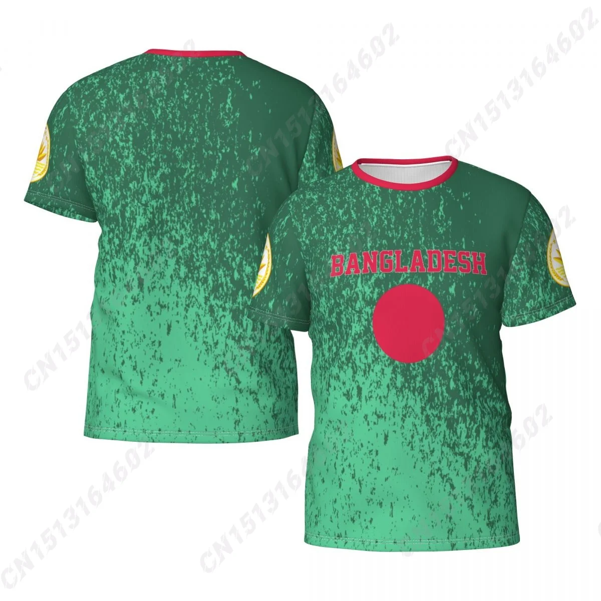 Bangladesh Vintage Flag 3D Printed T Shirt Men Women Summer Short-sleeved Custom T-shirt For Soccer Running Bike Tennis Fitness