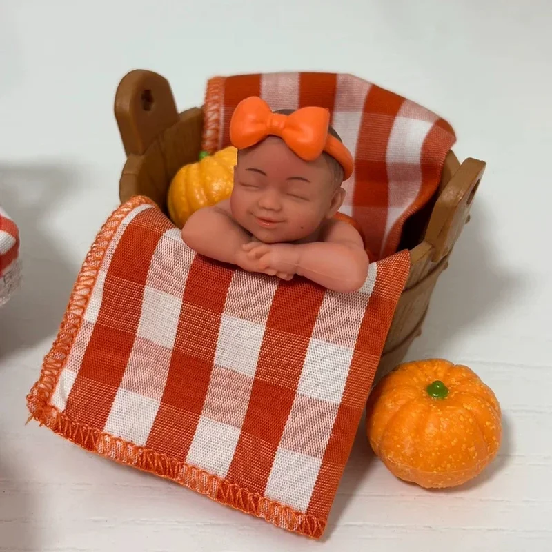 New Zuru My Mini Baby Pumpkin Series 5 Surprise Blind Box Soft Silicone Mini Doll Collectible Toy Girls Kids Birthday Gift view 5